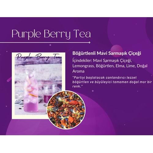250 GR. Purple Berry Tea Doypack - Corvus Kahve