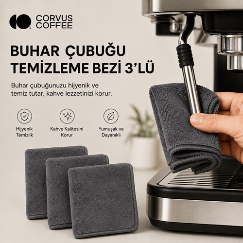 Buhar Çubuğu Temizleme Bezi 3'Lü - Barista Temizlik Bezi