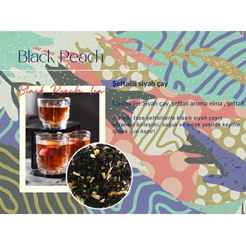 Black Peach Doypack - Şeftali Aromalı Siyah Çay Karışımı